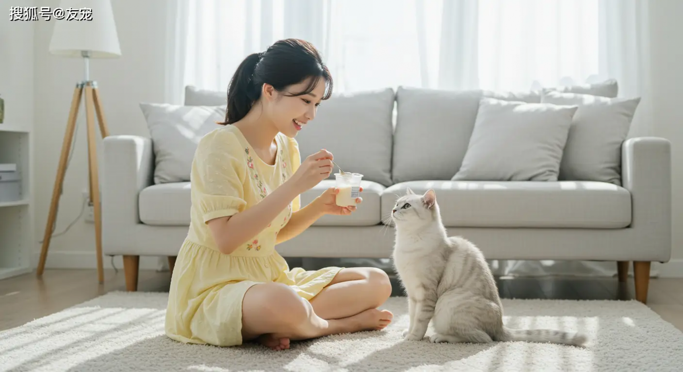 貓咪能喝酸奶嗎？半茶匙試喂法：教你安全給貓咪喂酸奶